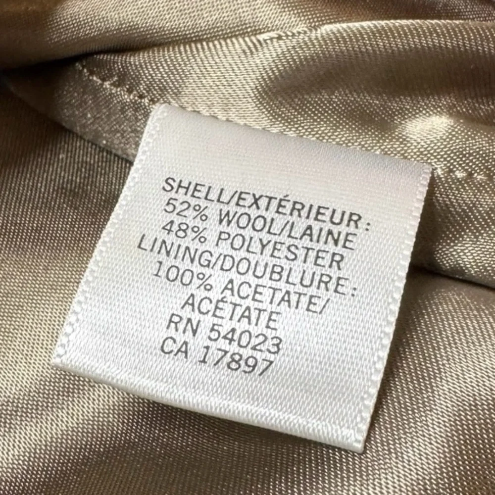 Banana Republic Houndstooth‎ Cropped Blazer - Tan and Cream Size 0 Classic Y2K - Picture 3 of 7